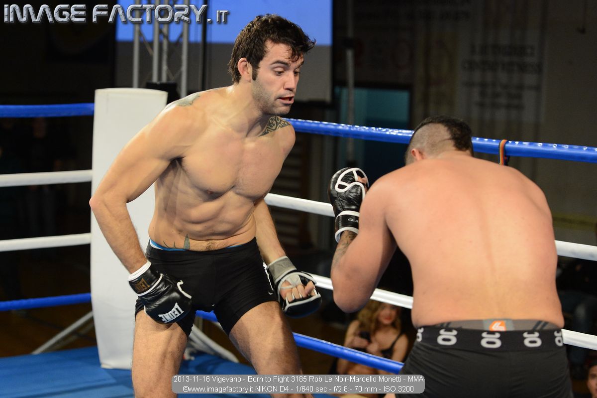 2013-11-16 Vigevano - Born to Fight 3185 Rob Le Noir-Marcello Monetti - MMA